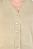 FEMULA V- Neck Women Full Sleeves Stitched Ready to Wear Woolen Blouse (Light Biscuit)