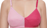 FEMULA Monika T-Shirt Lightly Padded Bra for Women & Girls ( Pack of 2Pcs, 1 Each of  Pink & Magenta Colour )