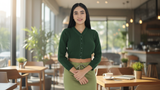 FEMULA V- Neck Women Full Sleeves Stitched Ready to Wear Woolen Blouse ( Bottle Green )