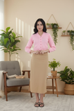FEMULA V- Neck Women Full Sleeves Stitched Ready to Wear Woolen Blouse ( Baby Pink )