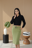 FEMULA V- Neck Women Full Sleeves Stitched Ready to Wear Woolen Blouse ( Imperial Blue )
