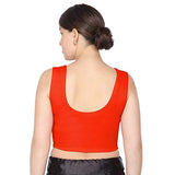 ANJALI All Weather Sleeveless Cotton Blouse ( Kesari Orange Colour )