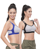 FEMULA Anju Sports Bra Black Blue Combo 30 (B & C Cup)