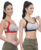 FEMULA Anju Sports Bra Black Red Combo 30 (B & C Cup)