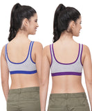 FEMULA Anju Sports Bra Blue Purple Combo 30 (B & C Cup)