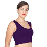 ANJALI All Weather Sleeveless Cotton Blouse ( Baingani Colour )