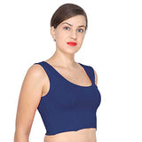 ANJALI All Weather Sleeveless Cotton Blouse ( Blue Colour )