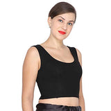 ANJALI All Weather Sleeveless Cotton Blouse ( Charcoal Black Colour, Size 30 )