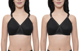 FEMULA Wide Strap Crossbust Non Padded, Full Coverage, Regular Wear Cotton Bra