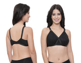 FEMULA Wide Strap Crossbust Non Padded, Full Coverage, Regular Wear Cotton Bra