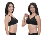 FEMULA Wide Strap Crossbust Non Padded, Full Coverage, Regular Wear Cotton Bra