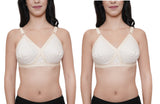 FEMULA Wide Strap Crossbust Non Padded, Full Coverage, Regular Wear Cotton Bra