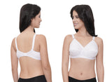 FEMULA Wide Strap Crossbust Non Padded, Full Coverage, Regular Wear Cotton Bra