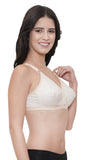 FEMULA Wide Strap Crossbust Non Padded, Full Coverage, Regular Wear Cotton Bra