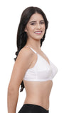 FEMULA Wide Strap Crossbust Non Padded, Full Coverage, Regular Wear Cotton Bra