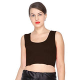 ANJALI All Weather Sleeveless Cotton Blouse ( Dark Brown Colour )