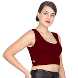 ANJALI All Weather Sleeveless Cotton Blouse ( Dark Maroon Colour )