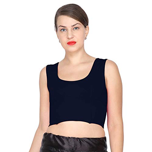 ANJALI All Weather Sleeveless Cotton Blouse ( Dark Nevy Colour )