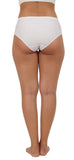 FEMULA Full Hipster Cotton Stretch Mid Waist Full Coverage Panties for Girls and Women (White)