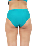 FEMULA Full Hipster Cotton Stretch Mid Waist Full Coverage Panties for Girls and Women (Turquoise)