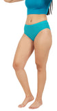 FEMULA Full Hipster Cotton Stretch Mid Waist Full Coverage Panties for Girls and Women (Turquoise)