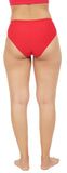 FEMULA Full Hipster Cotton Stretch Mid Waist Full Coverage Panties for Girls and Women (Red)