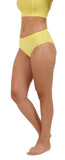 FEMULA Full Hipster Cotton Stretch Mid Waist Full Coverage Panties for Girls and Women (Lemon Yellow)