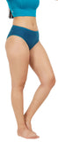 FEMULA Full Hipster Cotton Stretch Mid Waist Full Coverage Panties for Girls and Women (Peacock Blue)