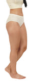 FEMULA Full Hipster Cotton Stretch Mid Waist Full Coverage Panties for Girls and Women (Off White / Cream)