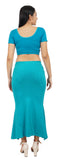 FEMULA Mermaid, Fishcut, Flared Strechcotton Saree Shapewear Petticoat for Women, Lycra Petticoat, Skirts Shapewear Dress for Saree (Turquoise)