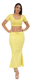 FEMULA Mermaid, Fishcut, Flared Strechcotton Saree Shapewear Petticoat for Women, Lycra Petticoat, Skirts Shapewear Dress for Saree (Lemon Yellow)