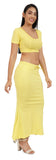 FEMULA Mermaid, Fishcut, Flared Strechcotton Saree Shapewear Petticoat for Women, Lycra Petticoat, Skirts Shapewear Dress for Saree (Lemon Yellow)