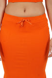 FEMULA Mermaid, Fishcut, Flared Strechcotton Saree Shapewear Petticoat for Women, Lycra Petticoat, Skirts Shapewear Dress for Saree (Orange / KESARI)