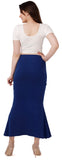 FEMULA Fishcut, Mermaid, Flared Strechcotton Saree Shapewear Petticoat for Women, Lycra Petticoat, Skirts Shapewear Dress for Saree (Ink Blue)