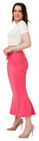 FEMULA Fishcut, Mermaid, Flared Strechcotton Saree Shapewear Petticoat for Women, Lycra Petticoat, Skirts Shapewear Dress for Saree (Dark Pink)