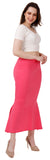 FEMULA Fishcut, Mermaid, Flared Strechcotton Saree Shapewear Petticoat for Women, Lycra Petticoat, Skirts Shapewear Dress for Saree (Dark Pink)