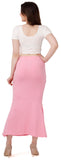 FEMULA Fishcut, Mermaid, Flared Strechcotton Saree Shapewear Petticoat for Women, Lycra Petticoat, Skirts Shapewear Dress for Saree (Baby Pink)