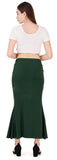FEMULA Mermaid, Fishcut, Flared Strechcotton Saree Shapewear Petticoat for Women, Lycra Petticoat, Skirts Shapewear Dress for Saree (Bottle Green)