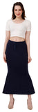FEMULA Fishcut, Mermaid, Flared Strechcotton Saree Shapewear Petticoat for Women, Lycra Petticoat, Skirts Shapewear Dress for Saree (Navy Blue)