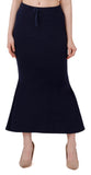 FEMULA Fishcut, Mermaid, Flared Strechcotton Saree Shapewear Petticoat for Women, Lycra Petticoat, Skirts Shapewear Dress for Saree (Navy Blue)