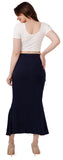 FEMULA Fishcut, Mermaid, Flared Strechcotton Saree Shapewear Petticoat for Women, Lycra Petticoat, Skirts Shapewear Dress for Saree (Navy Blue)