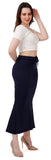 FEMULA Fishcut, Mermaid, Flared Strechcotton Saree Shapewear Petticoat for Women, Lycra Petticoat, Skirts Shapewear Dress for Saree (Navy Blue)