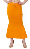 FEMULA Fishcut, Mermaid, Flared Strechcotton Saree Shapewear Petticoat for Women, Lycra Petticoat, Skirts Shapewear Dress for Saree (Dark Yellow)