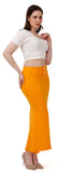 FEMULA Fishcut, Mermaid, Flared Strechcotton Saree Shapewear Petticoat for Women, Lycra Petticoat, Skirts Shapewear Dress for Saree (Dark Yellow)