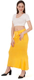 FEMULA Mermaid, Fishcut, Flared Strechcotton Saree Shapewear Petticoat for Women, Lycra Petticoat, Skirts Shapewear Dress for Saree (Light Yellow)