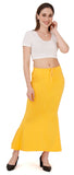FEMULA Mermaid, Fishcut, Flared Strechcotton Saree Shapewear Petticoat for Women, Lycra Petticoat, Skirts Shapewear Dress for Saree (Light Yellow)