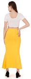 FEMULA Mermaid, Fishcut, Flared Strechcotton Saree Shapewear Petticoat for Women, Lycra Petticoat, Skirts Shapewear Dress for Saree (Light Yellow)