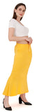 FEMULA Mermaid, Fishcut, Flared Strechcotton Saree Shapewear Petticoat for Women, Lycra Petticoat, Skirts Shapewear Dress for Saree (Light Yellow)