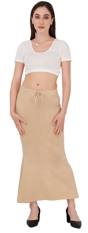 FEMULA Mermaid, Fishcut, Flared Strechcotton Saree Shapewear Petticoat for Women, Lycra Petticoat, Skirts Shapewear Dress for Saree (Light Skin)