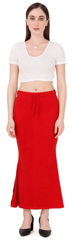 FEMULA Fishcut, Mermaid, Flared Strechcotton Saree Shapewear Petticoat for Women, Lycra Petticoat, Skirts Shapewear Dress for Saree (Brick Red)